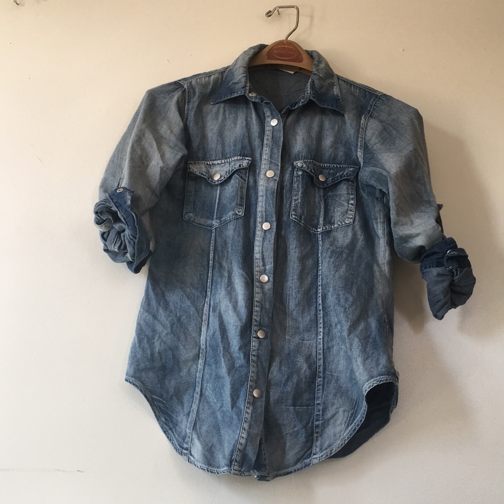 Denim button up